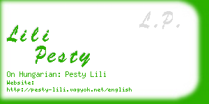 lili pesty business card